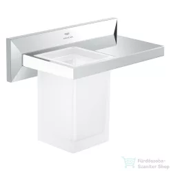   Grohe ALLURE BRILLANT fali pohártartó polc üveg pohárral,króm 40906000
