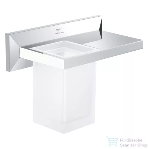 Grohe ALLURE BRILLANT fali pohártartó polc üveg pohárral,króm 40906000
