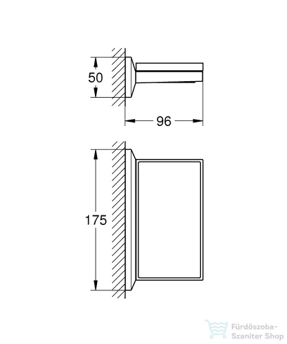 Grohe ALLURE BRILLANT fali szappantartó polc,króm 40907000