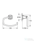 Grohe GRANDERA fali wc papír tartó,króm 40908000