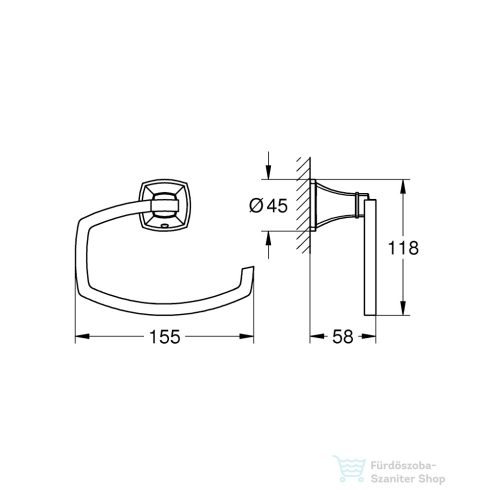 Grohe GRANDERA fali wc papír tartó,króm/arany 40908IG0