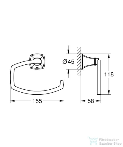 Grohe GRANDERA fali wc papír tartó,króm/arany 40908IG0