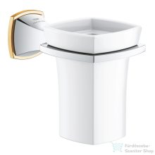   Grohe GRANDERA fali pohártartó kerámia pohárral,króm/arany 40909IG0