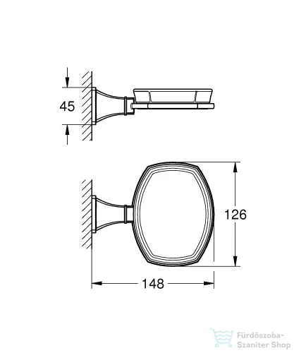 Grohe GRANDERA fali szappantartó,króm 40923000