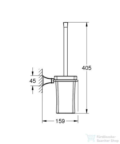 Grohe GRANDERA fali wc kefe tartó,króm/arany 40946IG0