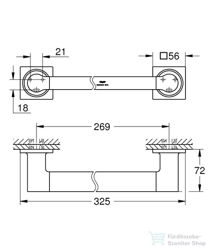 Grohe Allure kapaszkodó, szálcsiszolt cool sunrise 40955GN1