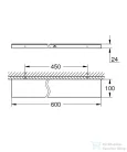 Grohe ALLURE 60x10 cm-es üvegpolc,Hard Graphite 40965A01