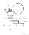 Grohe Allure kozmetikai tükör, szálcsiszolt cool sunrise 40967GN1