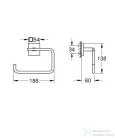 Grohe START CUBE törölközőtartó gyűrű,matt fekete 409752430