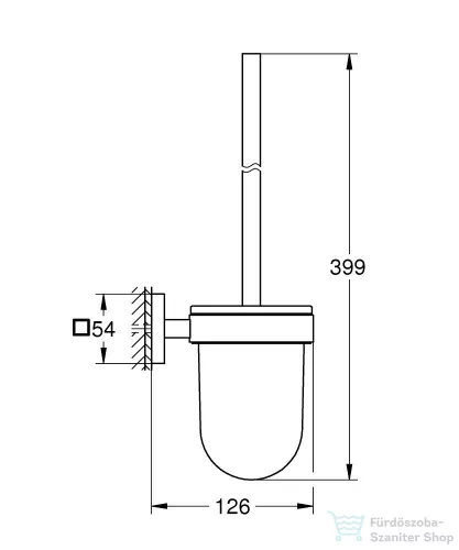 Grohe START CUBE fali wc kefe tartó,Supersteel 40977DC0