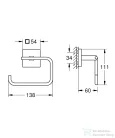 Grohe START CUBE fali wc papír tartó tartó,matt fekete 409782430