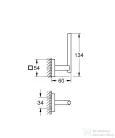 Grohe START CUBE fali pót wc papír tartó tartó,matt fekete 409792430