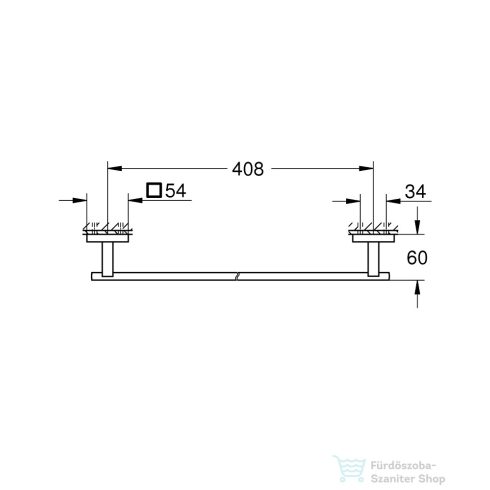 Grohe START CUBE 45 cm-es törölközőtartó,króm 40987000