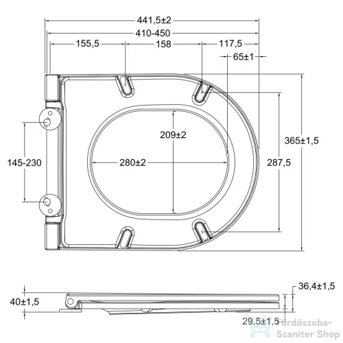 Sapho ISVEA SISTEMA A WC-ülőke, SLIM, Soft Close, Easy Take (40KF0200I)