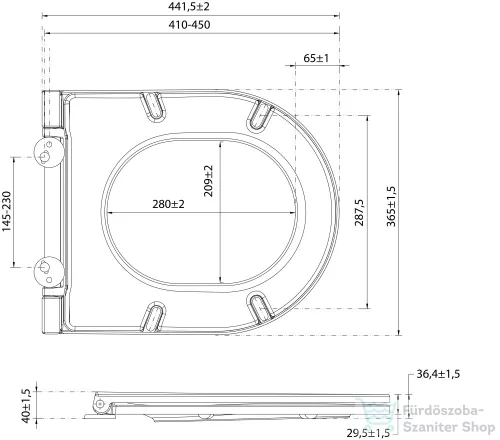 Sapho ISVEA INFINITY SLIM WC-ülőke, soft close, mentol (40KF0542I-S)