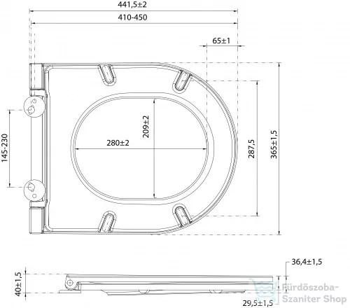 Sapho ISVEA INFINITY SLIM WC-ülőke, soft close, benzin zöld (40KF0545I-S)