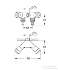 Grohe EGGEMANN WAS® tömlővéges duplaszelep 1/2",króm 41020000
