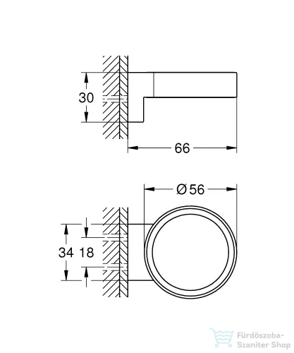 Grohe SELECTION tartókonzol,Brushed Warm Sunset 41027DL0