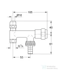 Grohe EGGEMANN WAS® tömlővéges szelep sarokszelepre 3/8",króm 41030000