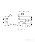 Grohe EGGEMANN WAS® tömlővéges szelep sarokszelepre 3/8",króm 41031000