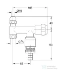 Grohe EGGEMANN WAS® tömlővéges szelep sarokszelepre 1/2",króm 41033000