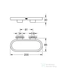 Grohe SELECTION törölközőtartó gyűrű/tartókonzol,Hard Graphite 41035A00