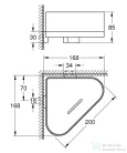 Grohe SELECTION 20x16,8x16,8 cm-es zuhanytermék tartó,Brushed Cool Sunrise 41038GN0