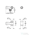 Grohe EGGEMANN WAS® tömlővéges szelep csaptelephez 3/4",króm 41040000