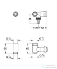 Grohe EGGEMANN WAS® tömlővéges szelep csaptelephez 3/4",króm 41043000