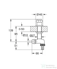 Grohe EGGEMANN WAS® mosdószelep munkalap átvezetéssel,1/2",króm 41050000