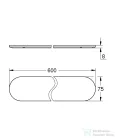 Grohe SELECTION 60x7,5 cm-es üvegpolc tartókonzol nélkül,41057000