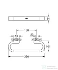 Grohe SELECTION 33,6 cm-es kapaszkodó,Hard Graphite 41064A00