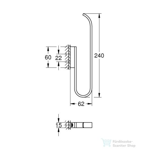 Grohe SELECTION pót wc papír tartó 2 tekercshez,Króm 41067000