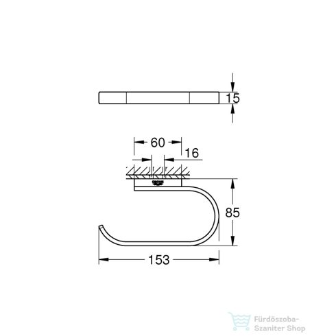 Grohe SELECTION fali wc papír tartó,Cool Sunrise 41068GL0