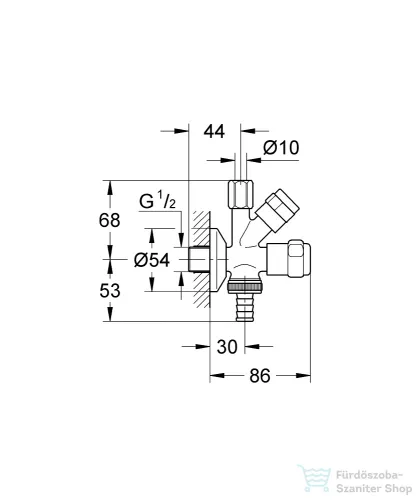 Grohe EGGEMANN WAS® sarokszelep 1/2",króm 41073000