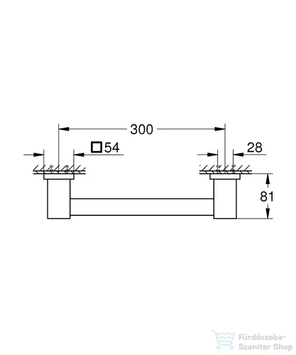 Grohe START CUBE 35,4 cm-es kapaszkodó,Króm 41094000