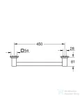 Grohe START CUBE 50,4 cm-es kapaszkodó,Króm 41095000