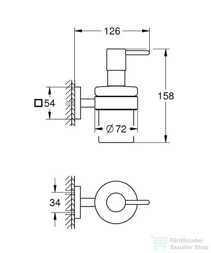 Grohe START CUBE fali szappanadagoló,Supersteel 41098DC0