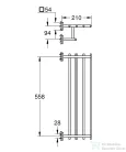 Grohe START CUBE 60 cm-es törölközőtartó polc,Supersteel 41099DC0