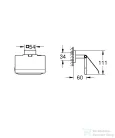 Grohe START CUBE fedeles wc-papír tartó,matt fekete 411022430