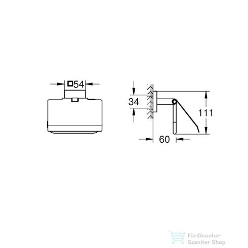 Grohe START CUBE fedeles wc-papír tartó,matt fekete 411022430