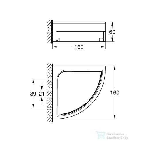 Grohe START CUBE sarokpolc,matt fekete 411062430