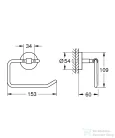 Grohe START COSMPOLITAN fali wc papír tartó tartó,króm 41165000