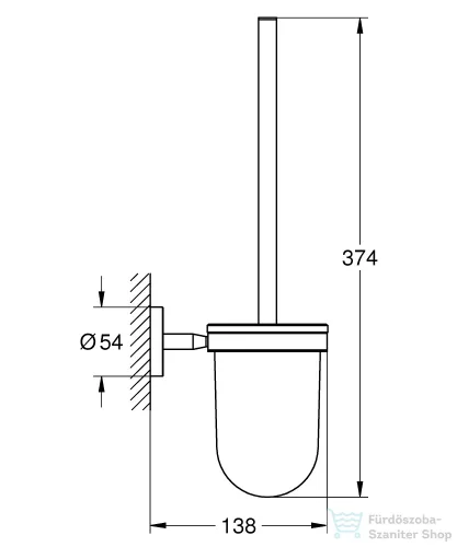 Grohe START COSMOPOLITAN fali wc kefe tartó,króm 41169000
