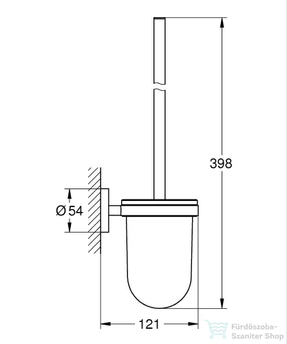 Grohe START fali wc kefe tartó,Supersteel 41185DC0