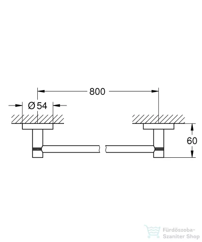 Grohe START 85,4 cm-es törölközőtartó,matt fekete 411872430