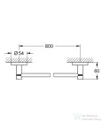 Grohe START 85,4 cm-es törölközőtartó,Supersteel 41187DC0