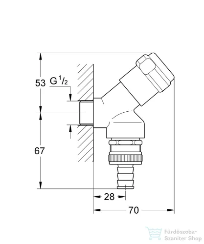 Grohe EGGEMANN WAS® légbeszívós kifolyószelep 1/2",króm 41190000