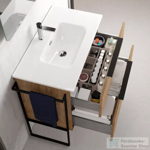 Coycama Kit Industrial szekrényláb és törölközőtartó,matt fekete 41202715