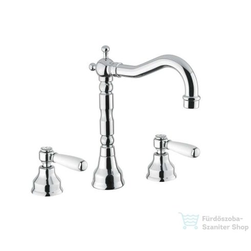 Bugnatese REVIVAL UNI Álló 3 üléses mosdó csaptelep leeresztővel króm színben 412U